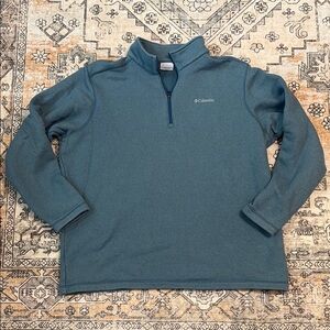 COLUMBIA XL Great Hart Mountain Half Zip pullover jacket/sweater, Heather blue
